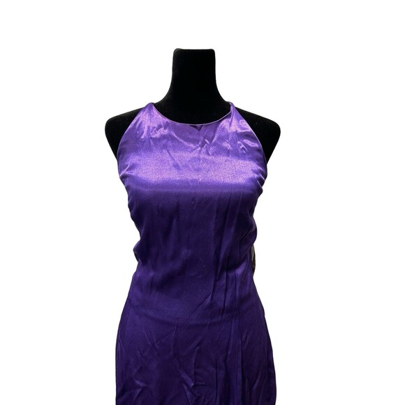 NWT Jessica McClintock Gunne Sax Satin Purple Diamond Princess Dress Size 13/14 - Picture 4 of 16